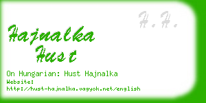 hajnalka hust business card